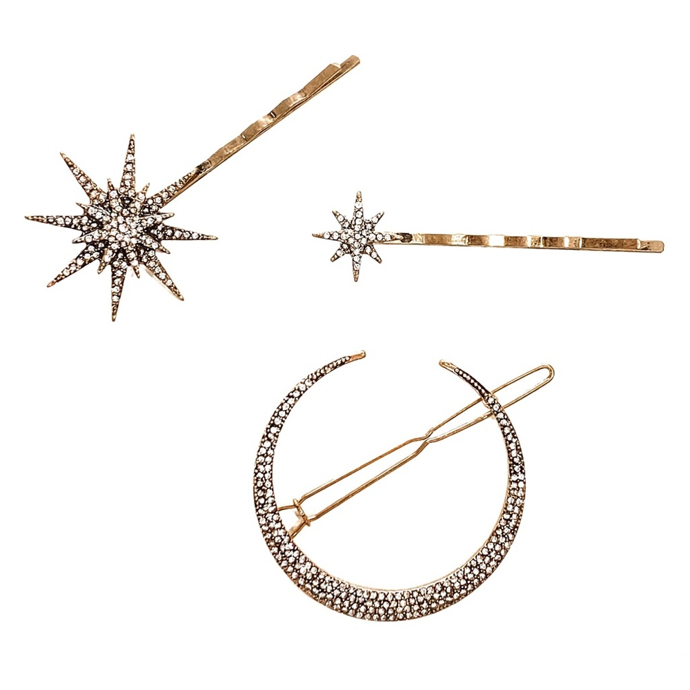 RESTOCKED! Celestial Starburst Hair Clips - Picture 1 of 3